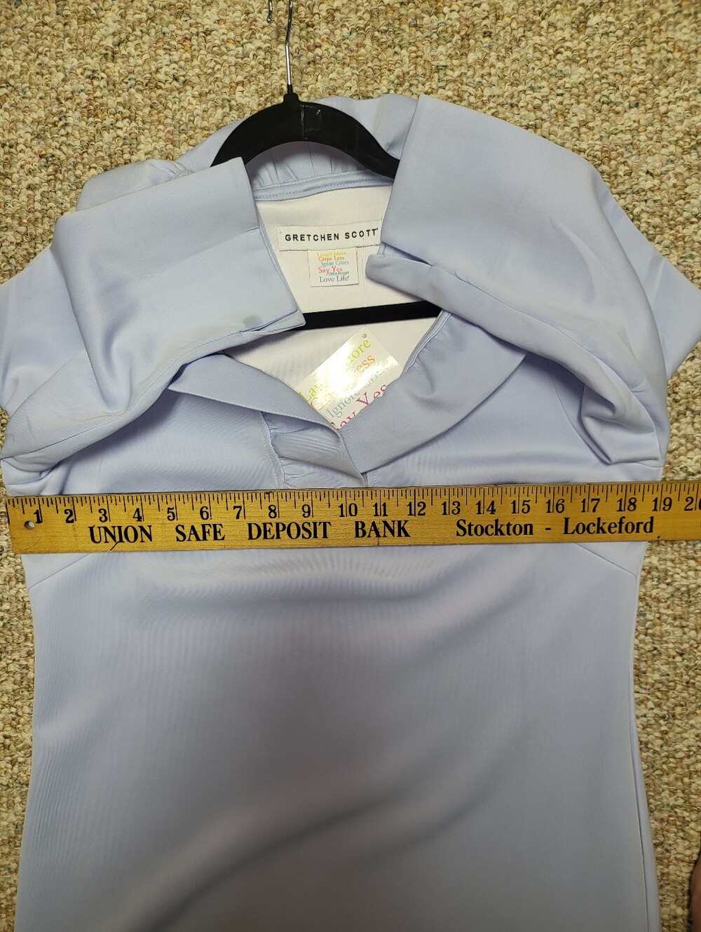 Gretchen Scott Designs Perwinkle Ruffle-Neck Midi Shift Dress Size XL NWT NEW - Picture 9 of 12